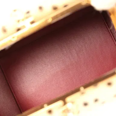 Chanel Chanel Cheetah Print Clutch with Leather Straps Light Beige Calf Hair, Black Leather Gold Hardware | Thumbnail 8