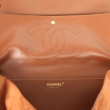 Chanel Chanel Maxi "Souplissimo" Large Flap Bag Camel Suede Gold Hardware | Thumbnail 11