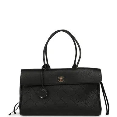 Chanel Chanel Medium "Urban Essential" East West Shopping Tote Black Caviar Gold Hardware | Thumbnail 1 Chanel Chanel Medium "Urban Essential" East West Shopping Tote Black Caviar Gold Hardware | Thumbnail 1