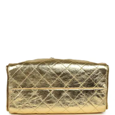 Chanel Chanel Small 25 Hobo Bag Gold Metallic Calfskin Silver Hardware | Thumbnail 6