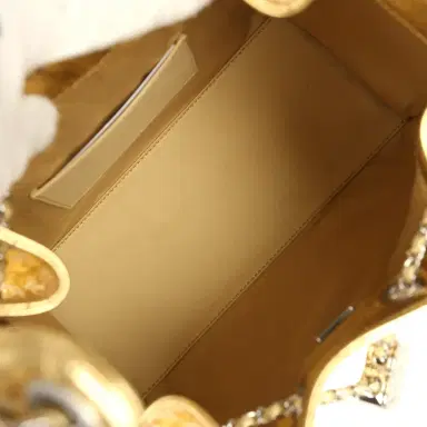 Chanel Chanel Small 25 Hobo Bag Gold Metallic Calfskin Silver Hardware | Thumbnail 8