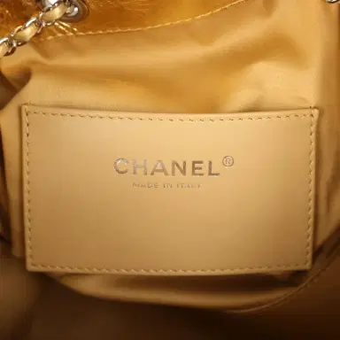 Chanel Chanel Small 25 Hobo Bag Gold Metallic Calfskin Silver Hardware | Thumbnail 9