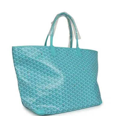 goyard Goyard Goyardine Canvas Turquoise Artois GM Tote Palladium Hardware | Thumbnail 2