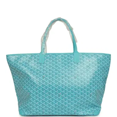 goyard Goyard Goyardine Canvas Turquoise Artois GM Tote Palladium Hardware | Thumbnail 4