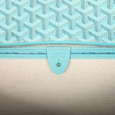 goyard Goyard Goyardine Canvas Turquoise Artois GM Tote Palladium Hardware | Thumbnail 8