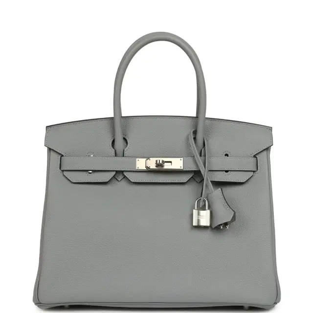 HERMÈS Hermes Birkin 30 Gris Pantin Togo Palladium Hardware