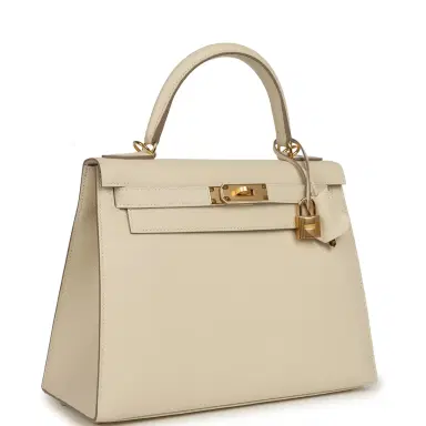 HERMÈS Hermes Kelly Sellier 28 Craie Epsom Gold Hardware | Thumbnail 2