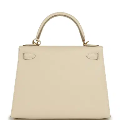 HERMÈS Hermes Kelly Sellier 28 Craie Epsom Gold Hardware | Thumbnail 4