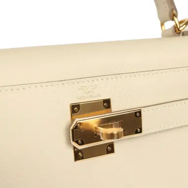 HERMÈS Hermes Kelly Sellier 28 Craie Epsom Gold Hardware | Thumbnail 7