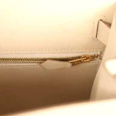 HERMÈS Hermes Kelly Sellier 28 Craie Epsom Gold Hardware | Thumbnail 9