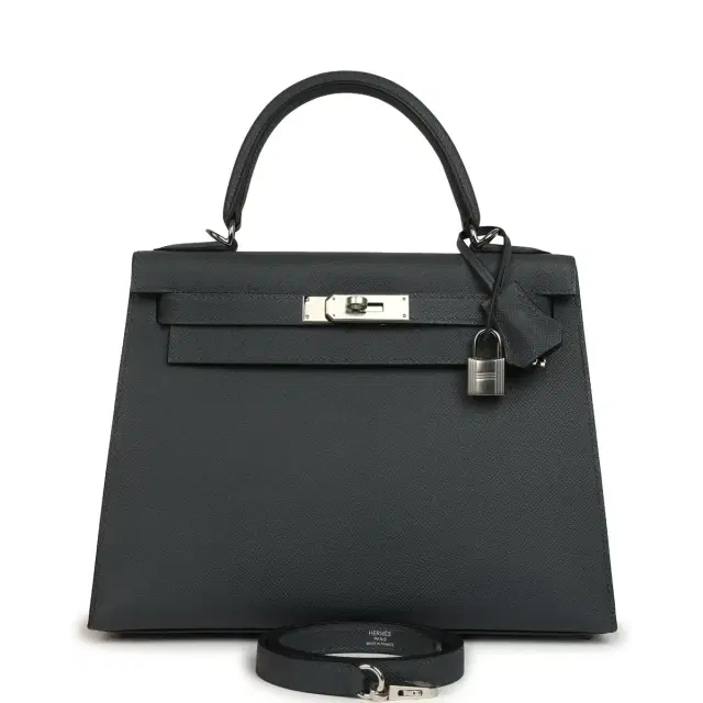 HERMÈS Hermes Kelly Sellier 28 Gris Misty Epsom Palladium Hardware