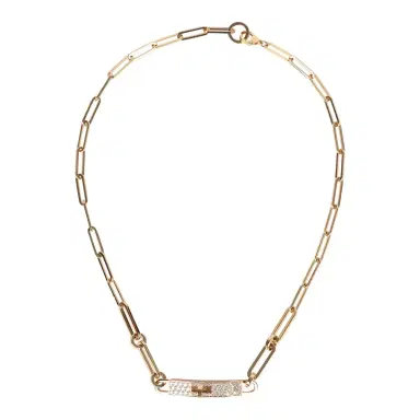 HERMÈS Hermes Small Kelly Chaine Choker Necklace Diamonds 18K | Thumbnail 1