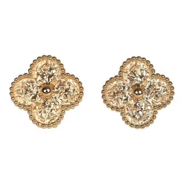 Van Cleef & Arpels Van Cleef & Arpels Vintage Alhambra Motif Earrings 18K Yellow Gold