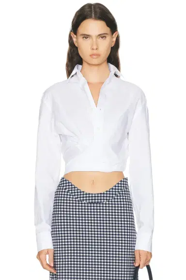 Jean Paul Gaultier Cropped Button Up Top | Thumbnail 2 Jean Paul Gaultier Cropped Button Up Top | Thumbnail 2