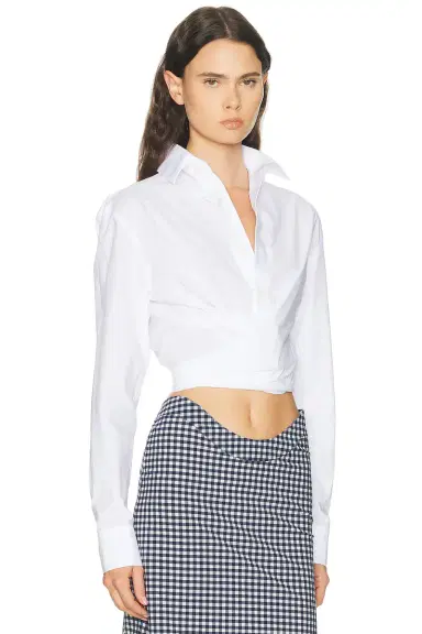 Jean Paul Gaultier Cropped Button Up Top | Thumbnail 3 Jean Paul Gaultier Cropped Button Up Top | Thumbnail 3