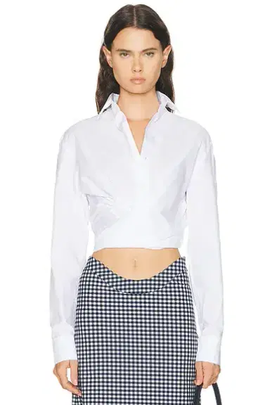 Jean Paul Gaultier Cropped Button Up Top | Thumbnail 1 Jean Paul Gaultier Cropped Button Up Top | Thumbnail 1