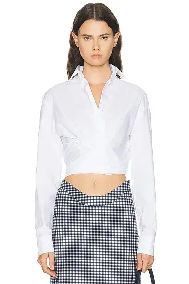 Jean Paul Gaultier Cropped Button Up Top