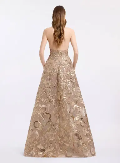 Elie Saab Sequin Embroidered Tulle Dress | Thumbnail 3 Elie Saab Sequin Embroidered Tulle Dress | Thumbnail 3