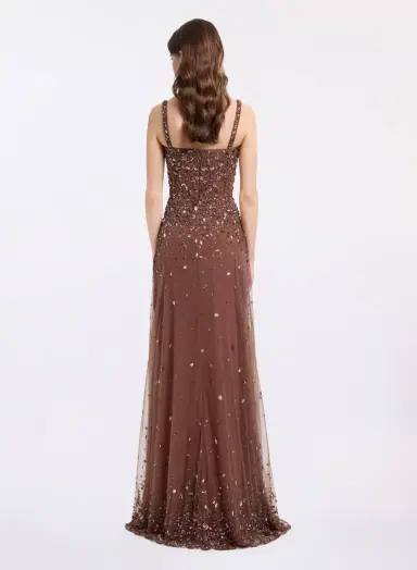 Elie Saab Bead Embroidered Long Dress | Thumbnail 3 Elie Saab Bead Embroidered Long Dress | Thumbnail 3