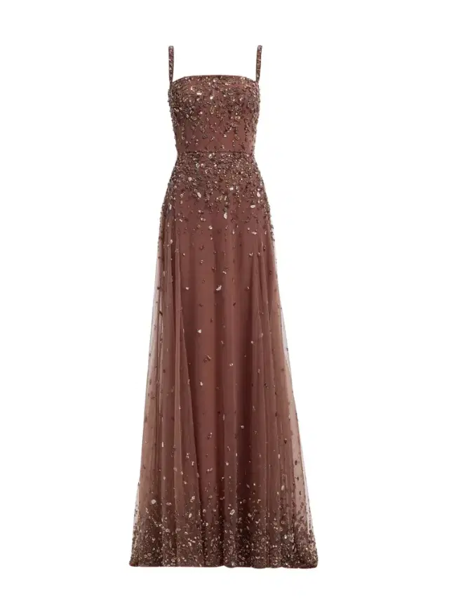 Elie Saab Bead Embroidered Long Dress