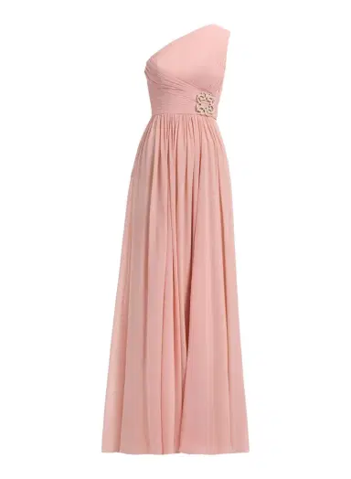 Elie Saab One-Shoulder Silk Long Dress | Thumbnail 1