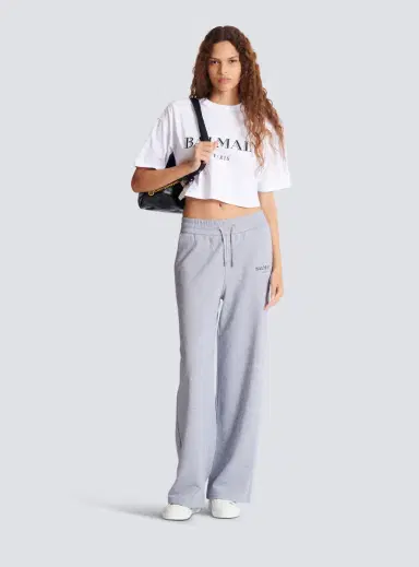 Balmain Boxy cropped T-shirt with  print | Thumbnail 2