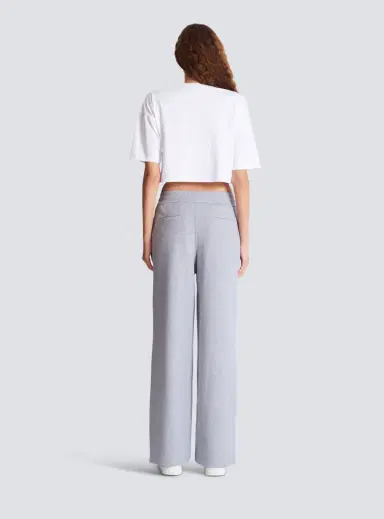 Balmain Boxy cropped T-shirt with  print | Thumbnail 4