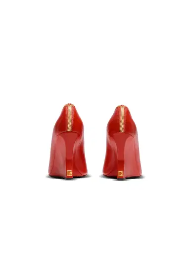 Balmain Zip Wedge pumps in lambskin leather | Thumbnail 3