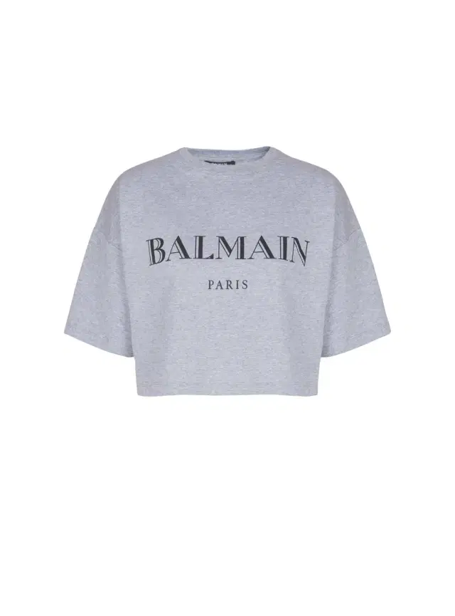 Balmain Boxy cropped T-shirt with  print