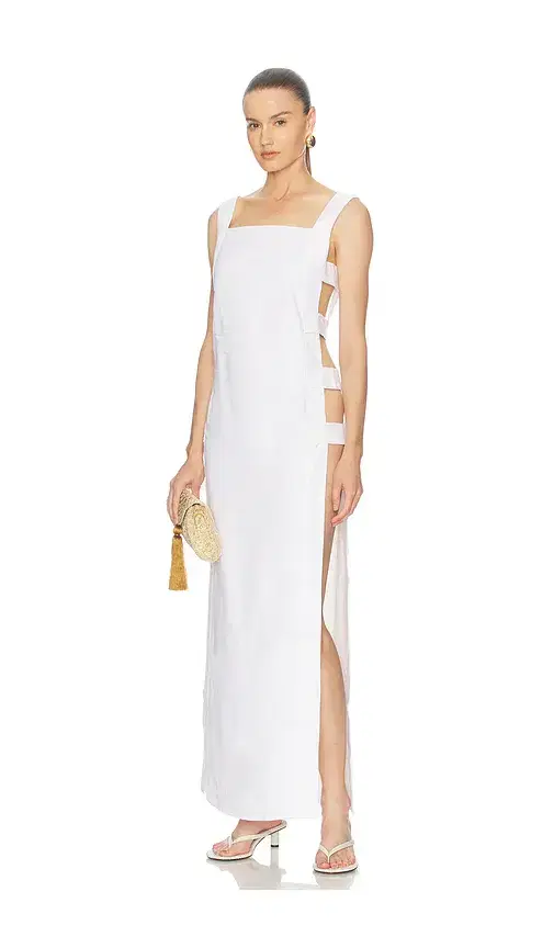 ADRIANA DEGREAS Linen Cage Coverup