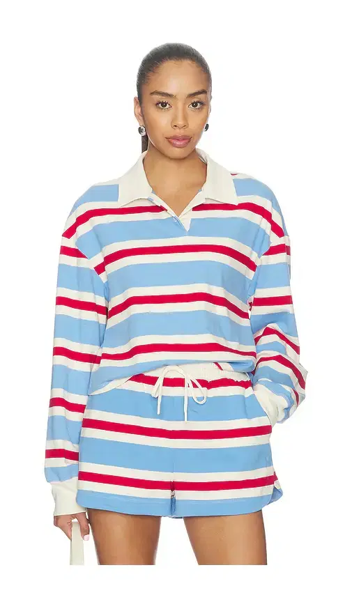 YEAR OF OURS Striped Cotton Jersey Rugby Pullover