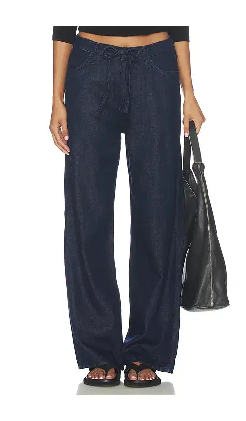 Rag & Bone Phoebe Featherweight Drawstring Wide Jeans