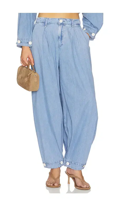 L'AGENCE Elias Convertible Wide Leg Jeans