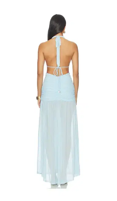 Runaway The Label Adrianna Plunge Ruched Maxi Dress | Thumbnail 3
