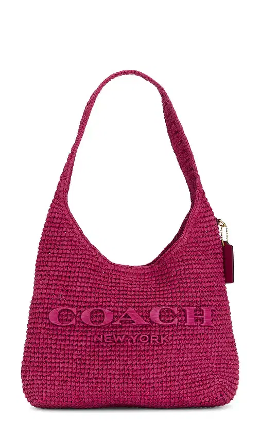 Coach Refined Weave Straw Brooklyn Shoulder Bag 28