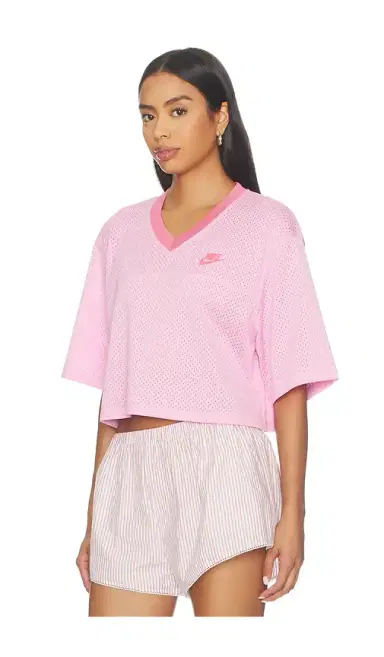 Nike Women's Cropped Mesh Jersey Top | Thumbnail 2 Nike Women's Cropped Mesh Jersey Top | Thumbnail 2