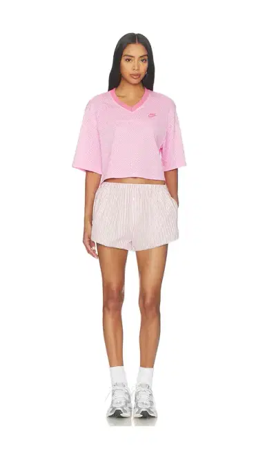 Nike Women's Cropped Mesh Jersey Top | Thumbnail 4 Nike Women's Cropped Mesh Jersey Top | Thumbnail 4