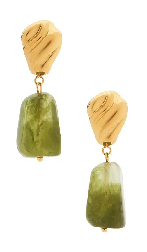 petit moments Jade Drop Earrings