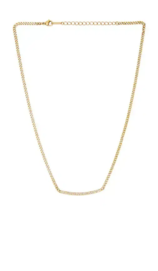 petit moments Pave Bar Necklace