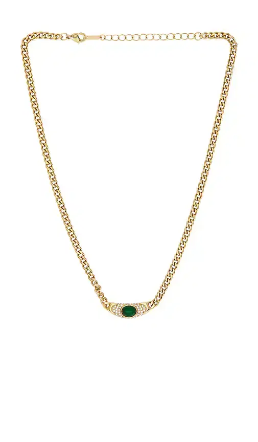 petit moments Emerald Necklace