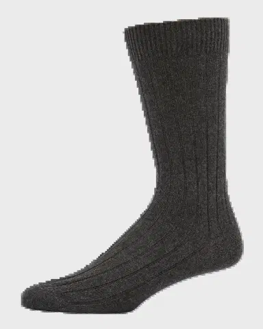 Bresciani Men 's Cashmere Mid-Calf Socks | Thumbnail 2