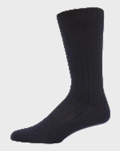 Bresciani Men 's Cashmere Mid-Calf Socks | Thumbnail 2