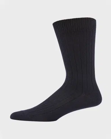 Bresciani Men 's Cashmere Mid-Calf Socks | Thumbnail 3