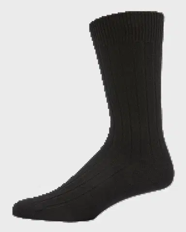 Bresciani Men 's Cashmere Mid-Calf Socks | Thumbnail 2