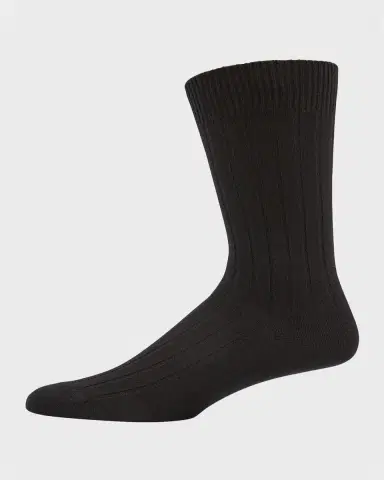 Bresciani Men 's Cashmere Mid-Calf Socks | Thumbnail 3