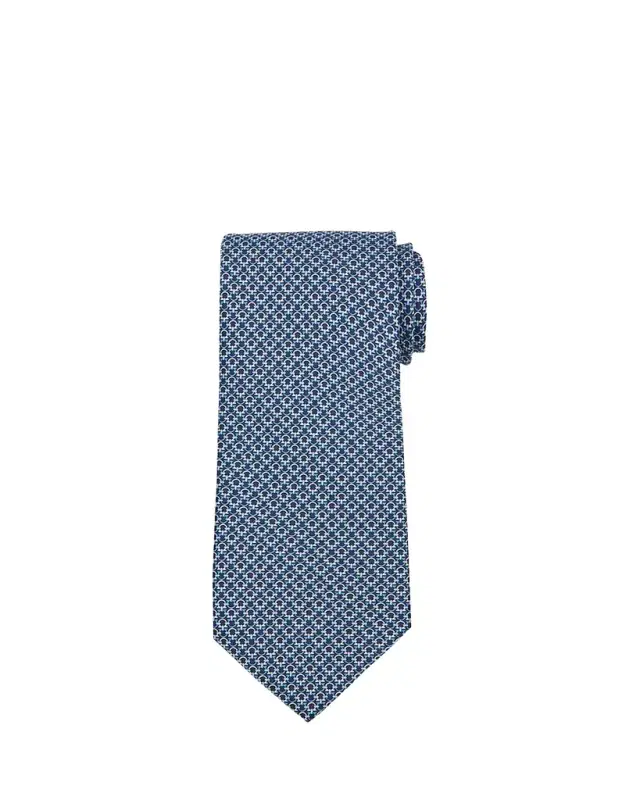 Ferragamo Men's Gancio Print Silk Tie