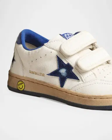 Golden Goose Kid 's Ball Star Nappa Leather Low-Top Sneakers | Thumbnail 4