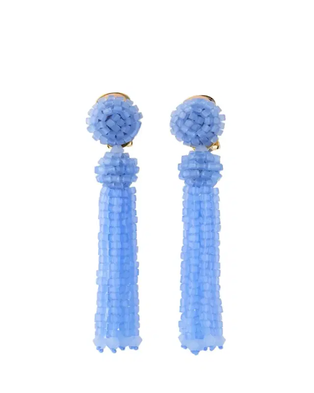 Oscar de la Renta Crystal Fringe Earrings