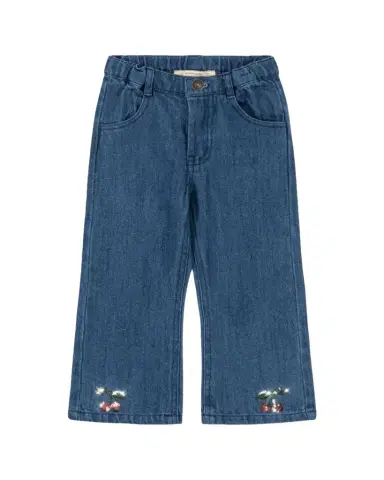 Konges Slojd Girl's Elba Embroidered Flared Denim Jeans, Size 18M-10 | Thumbnail 1