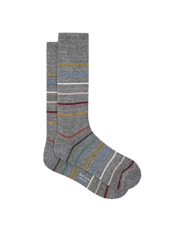 Paul Smith Men 's Block Signature Stripe Crew Socks